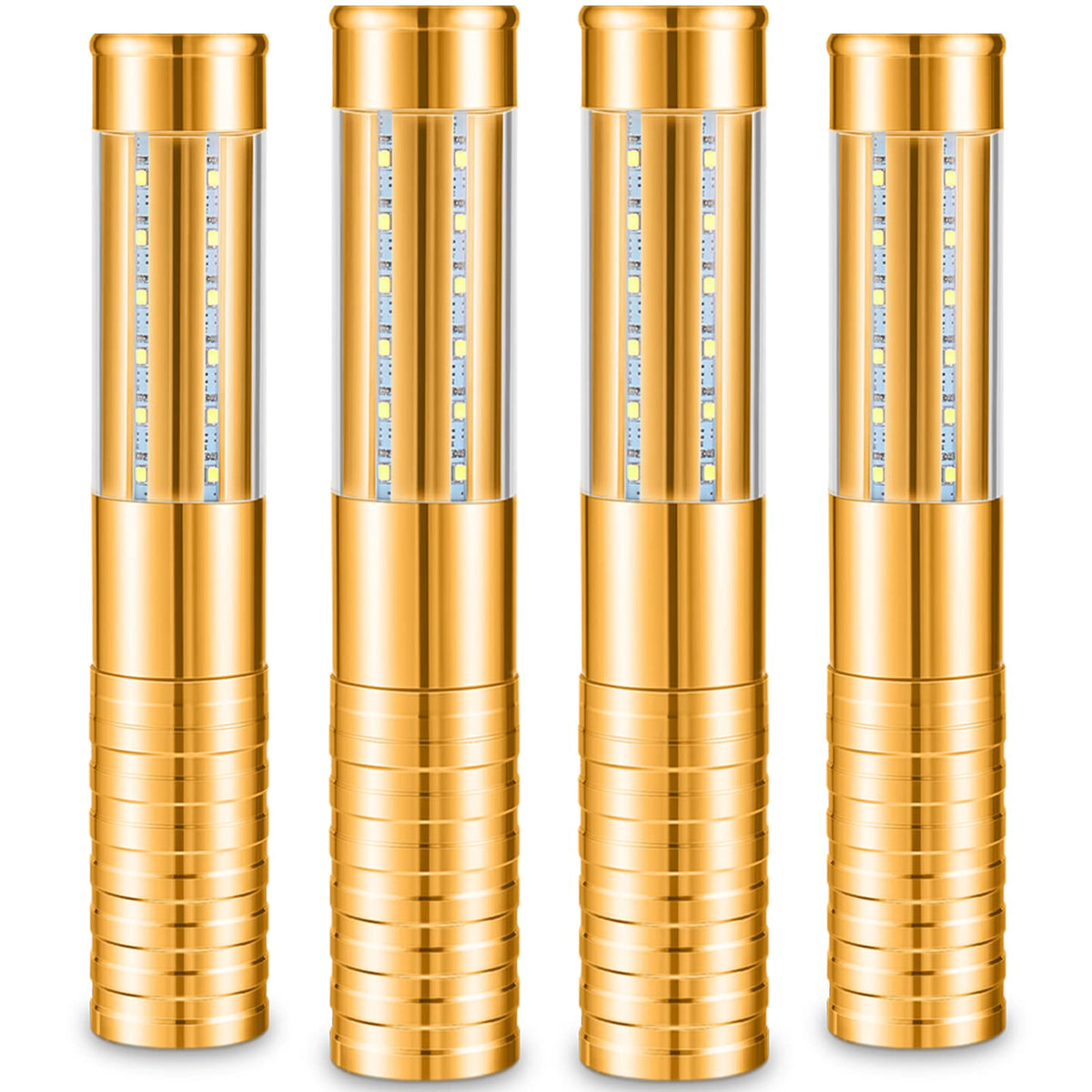 Civaner bottle light in gold and white with bright club-ready flash.