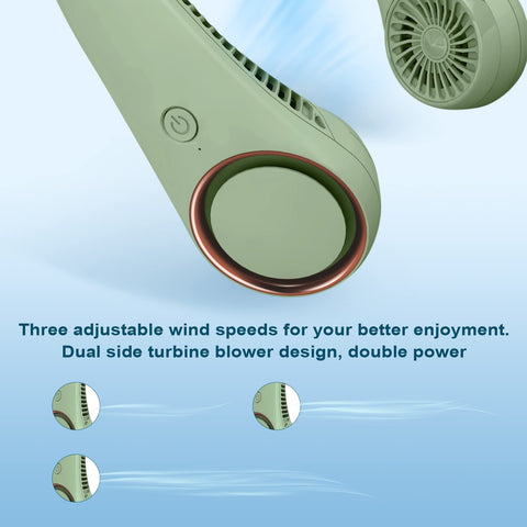 CIVPOWER bladeless safety neck fan reduces snag risk during daily activities