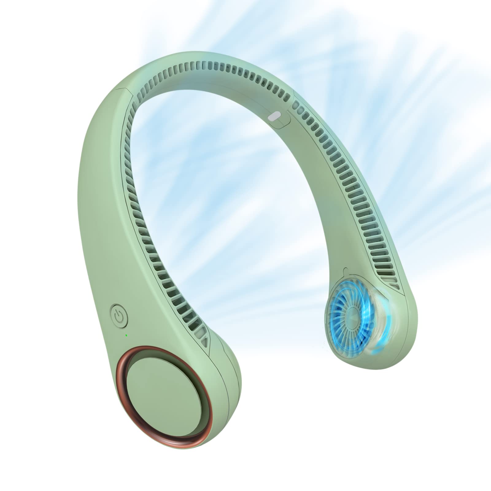 CIVPOWER neck fan with headphone design for hands-free cooling during travel and work
