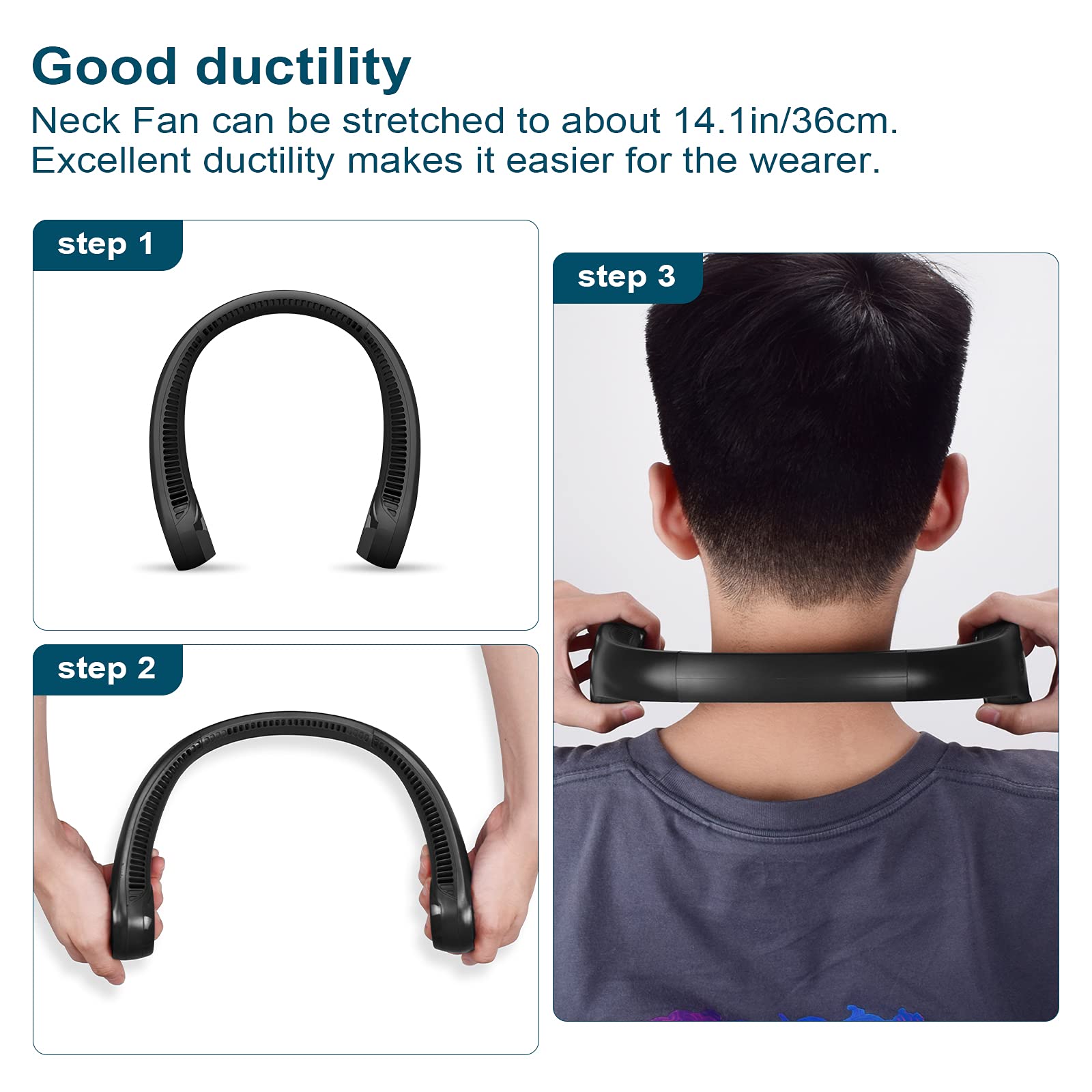 CIVPOWER lightweight neck fan for portable everyday use.