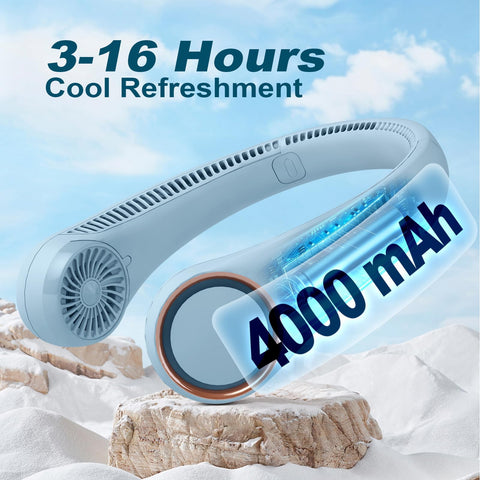 CIVPOWER outdoor-use neck fan cools during activities and errands.
