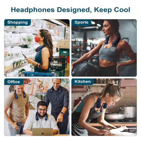CIVPOWER neck fan outdoor use scenario for cooling on the move