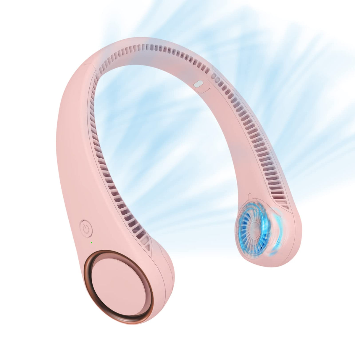 CIVPOWER neck fan pink wearable design for hands-free cooling on the go