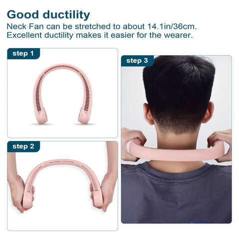 CIVPOWER neck fan bladeless design enhances safety during use