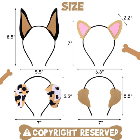 CiyvoLyeen Dalmatian puppy ears headbands for festive dress-up play