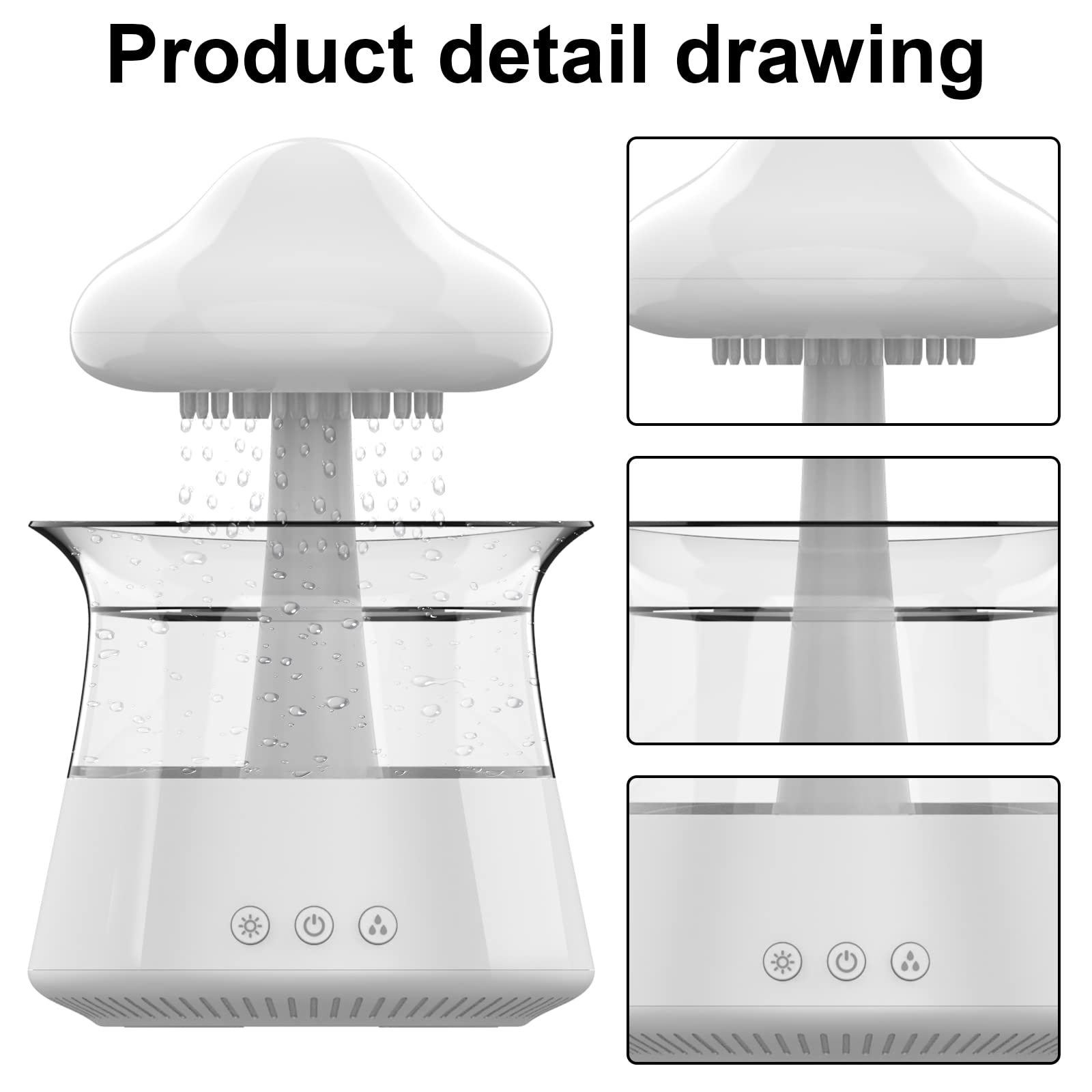 cjc Cloud Rain diffuser ready for aromatherapy with essential oils.