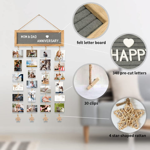 CJIAWYS 30 clips securely hold photos for quick rearrangement