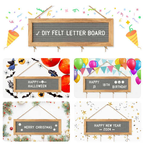 CJIAWYS felt letter board with 340 letters for customizable messages