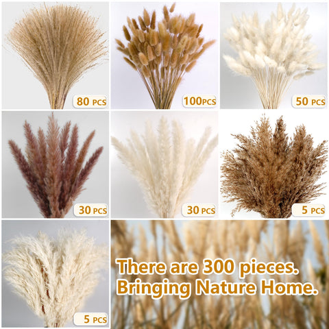 CKBT dried pampas grass fireplace decor for cozy ambience