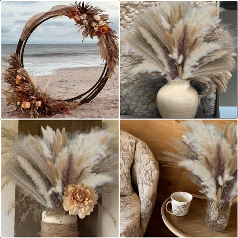 CKBT wedding decor pampas bouquets frame arches and tables