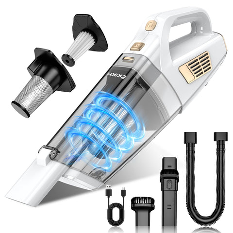 CKIKH handheld vacuum shows 15000Pa suction for car interiors