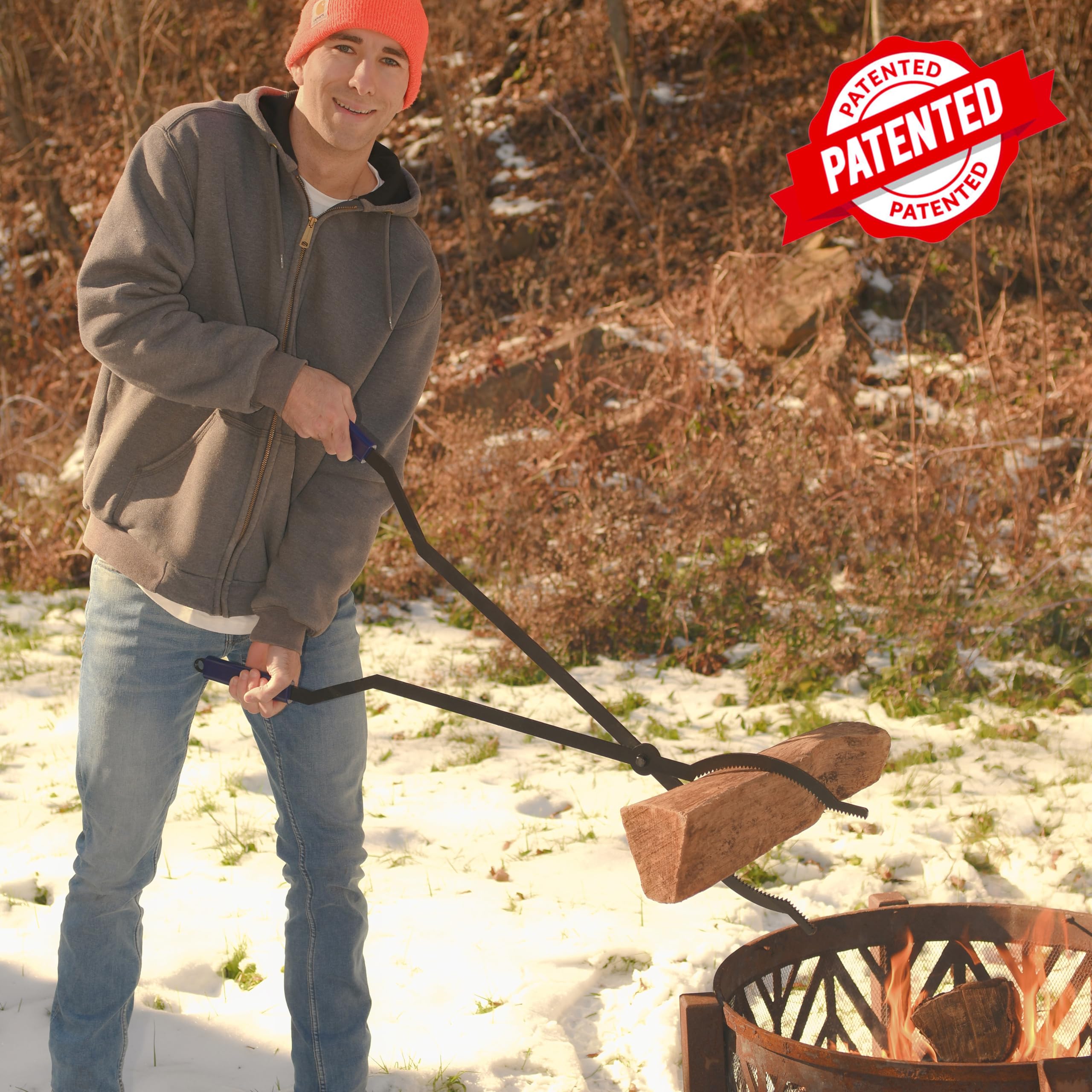 CKLT 40 inch log grabber with ergonomic grip for easy handling.