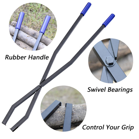CKLT bottom-claw stability helps maneuver logs safely at camp