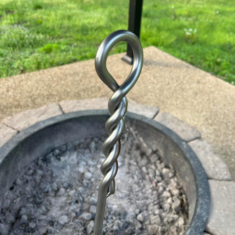 CKLT fire poker in 316 stainless steel finish for durable, easy maintenance