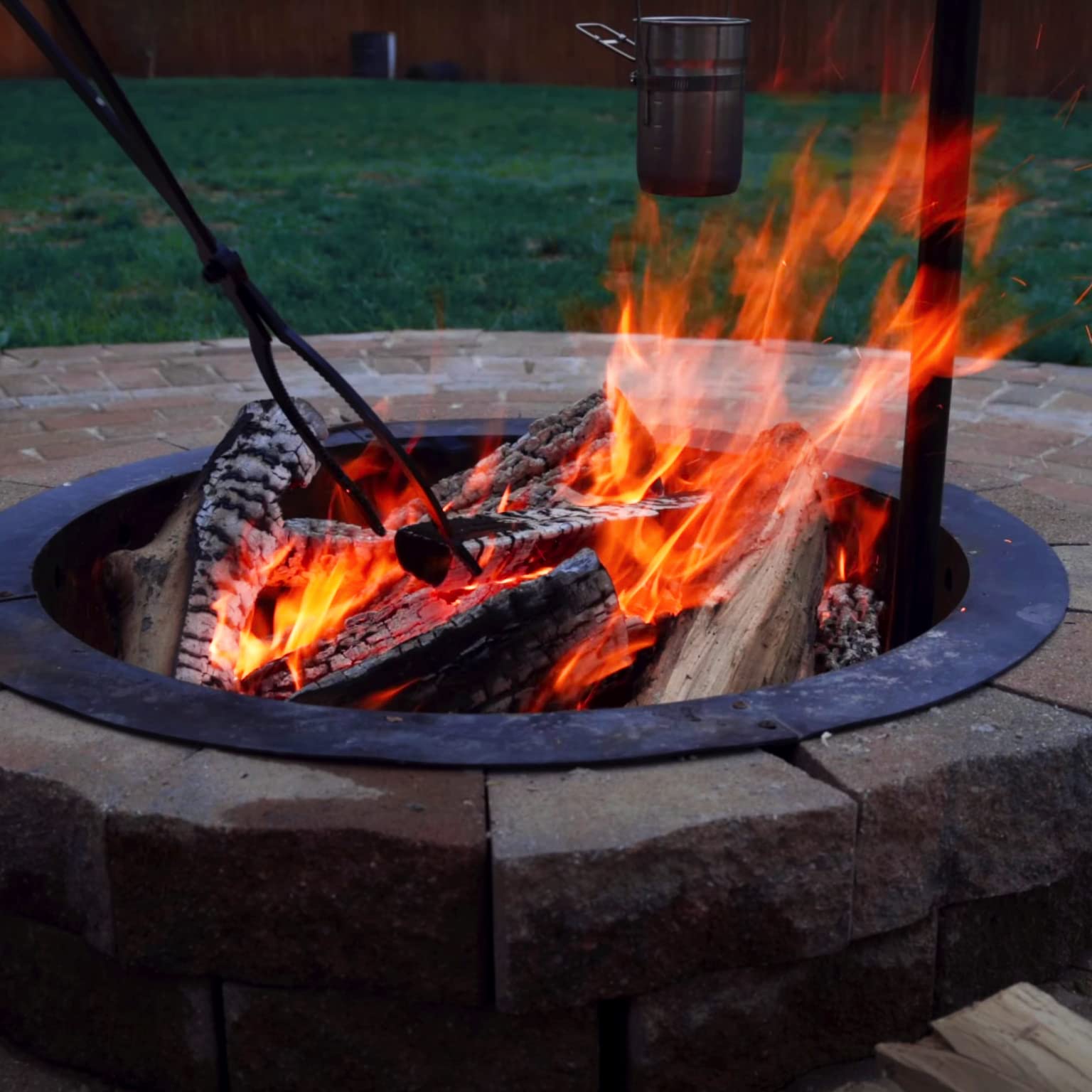 CKLT indoor-outdoor use for campfires, pits, and fireplaces
