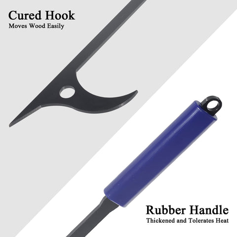 CKLT log grabber close-up highlighting heat-tolerant rubber handle.