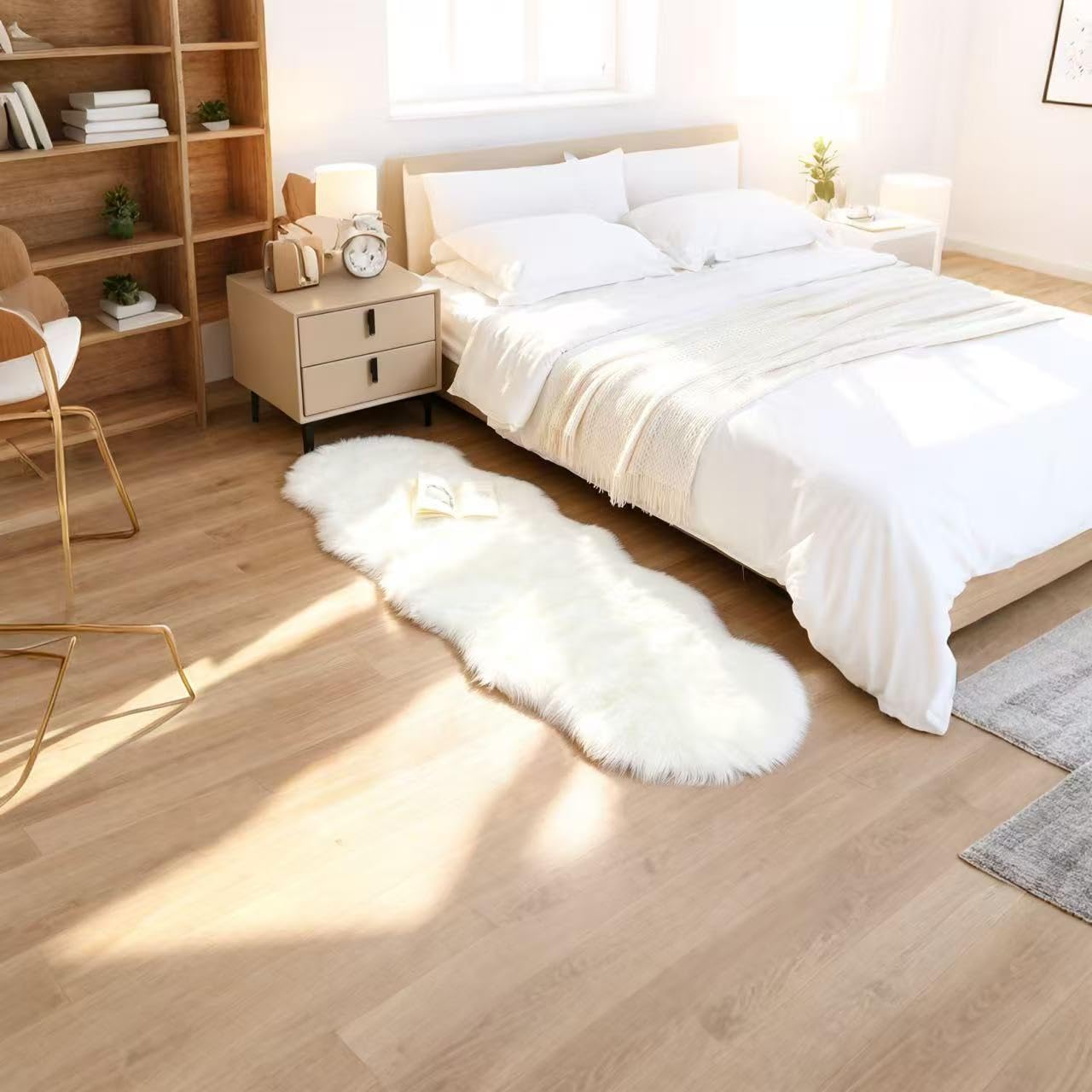 CKLZSAY soft plush shaggy texture elevates living rooms with luxe feel.