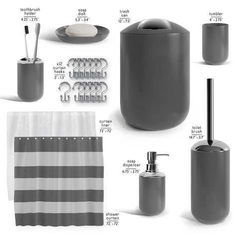 Clara Clark 20pc collection highlights organized bathroom essentials