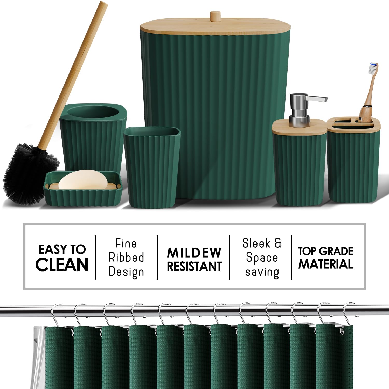 Clara Clark bamboo accents add warm, eco-friendly texture.