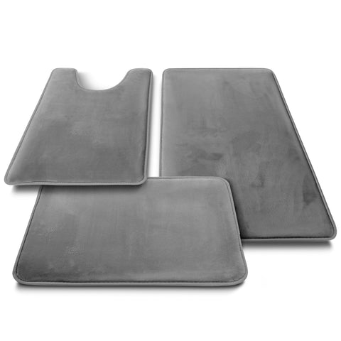 Clara Clark Contour 24x20 Bath Mat fitted beside a toilet.