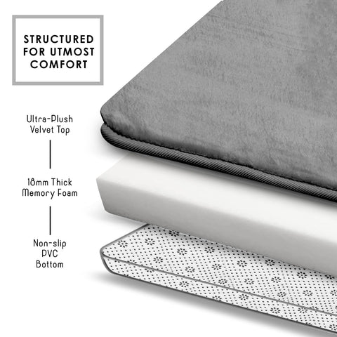 Clara Clark Machine Washable Bath Mat shown in gentle-care setup.