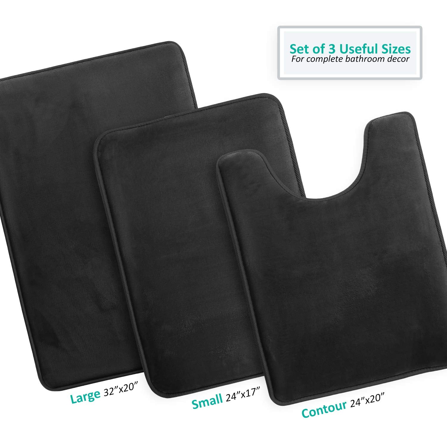 Clara Clark contour 24x20 rug ensures secure footing at showers