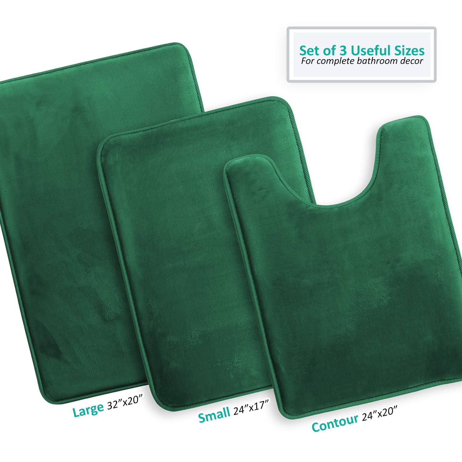 Clara Clark contour 24x20 bath rug provides edge coverage and warmth.