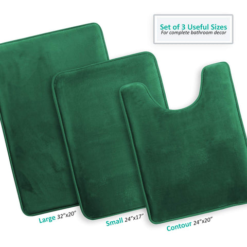Clara Clark contour 24x20 bath rug provides edge coverage and warmth.