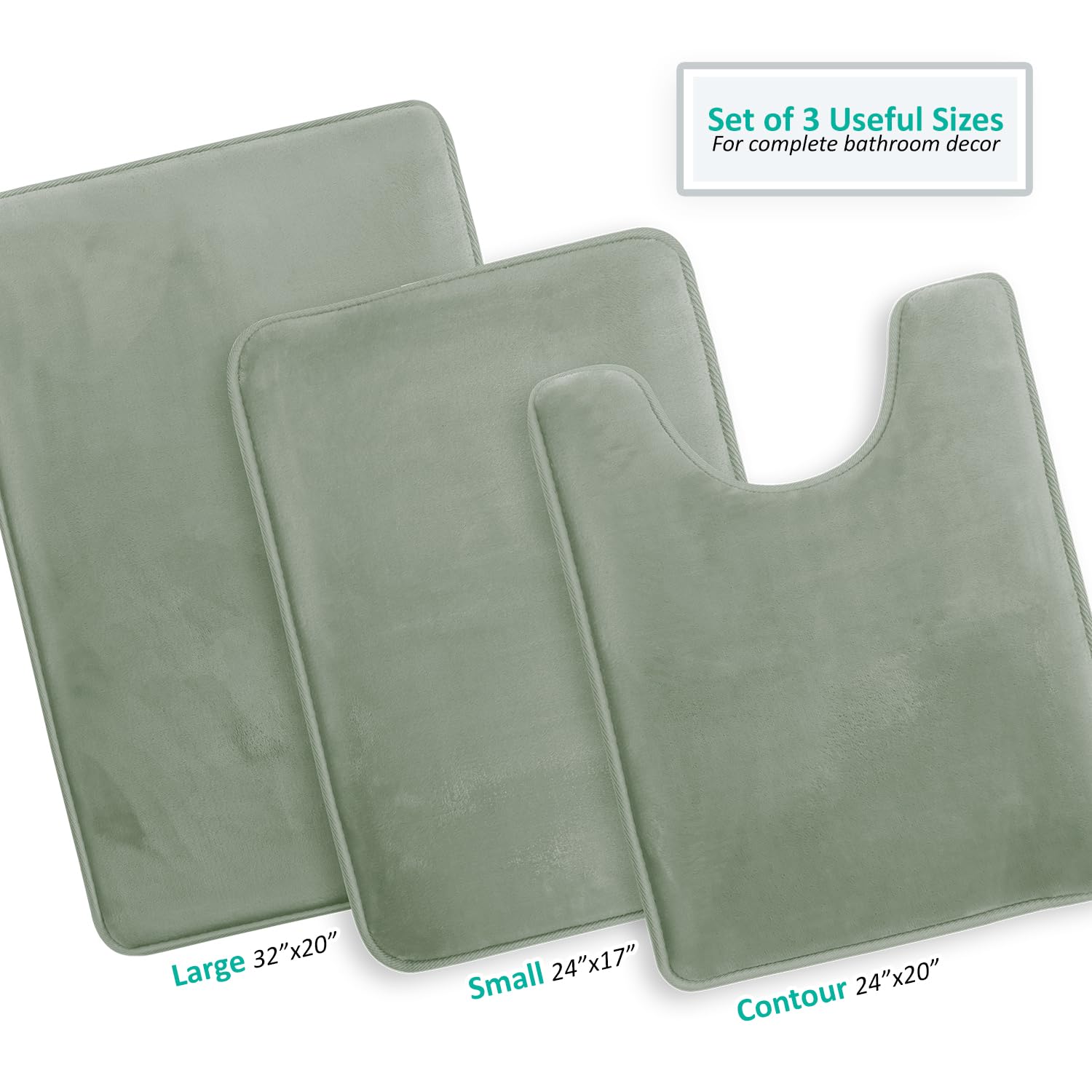 Clara Clark contour 24x20 rug cushions feet in the bath