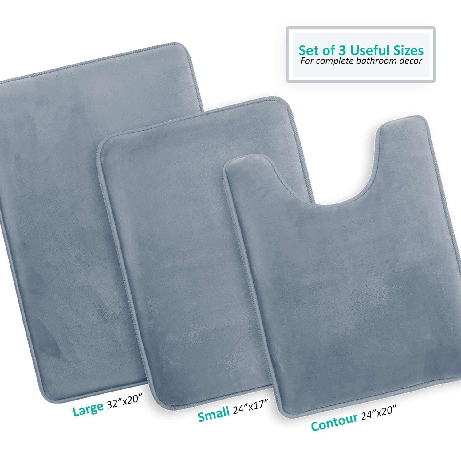 Clara Clark contour bath rug 24x20 provides precise fitting and warm toes.