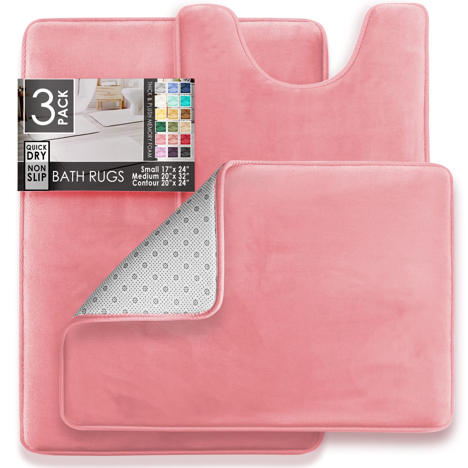 Clara Clark large 20x32 rug featuring memory foam cushion.