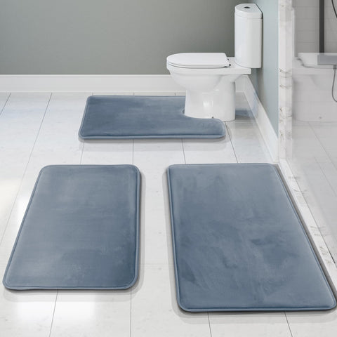 Clara Clark bath rug set large 20x32 demonstrates generous coverage and cloud-soft comfort.