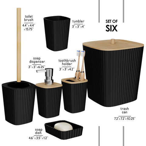 Clara Clark black tumbler for rinsing and display on the counter.
