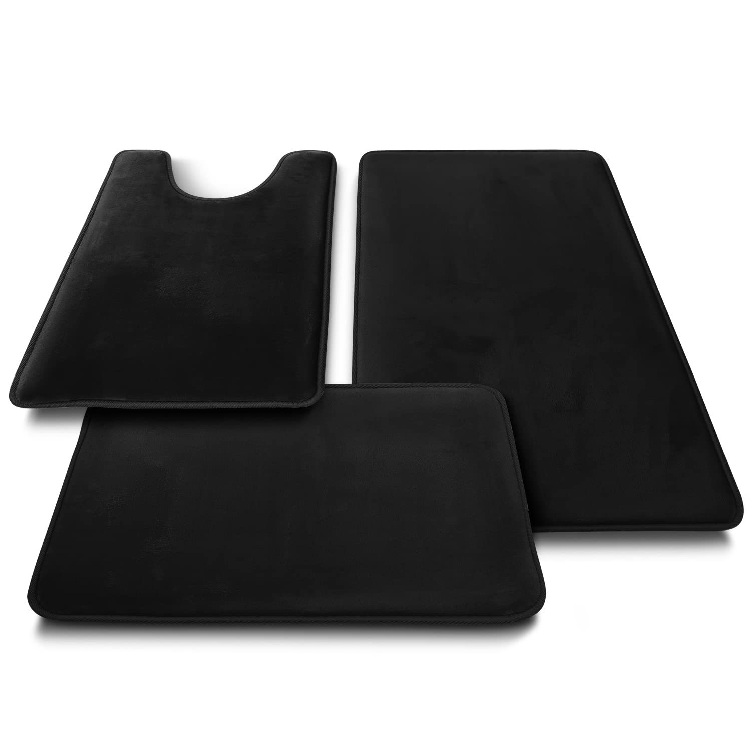 Clara Clark color-fast black rug maintains vibrant look