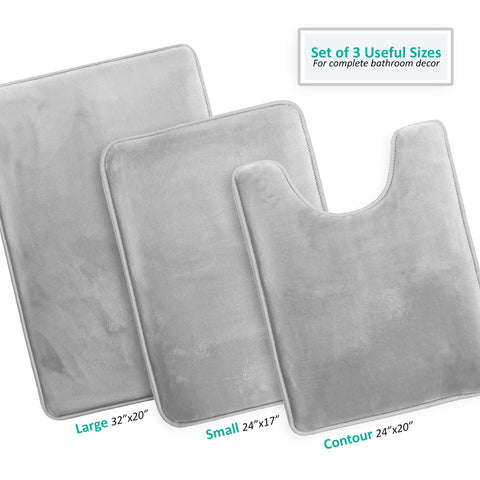 Clara Clark contour bath rug 24x20 supports steady steps with non-slip backing.
