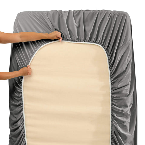 Clara Clark fitted sheet with top cut designed for split king mattresses
