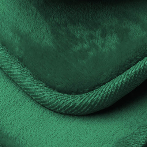 Clara Clark green bath rug set adds fresh color to bathroom decor.