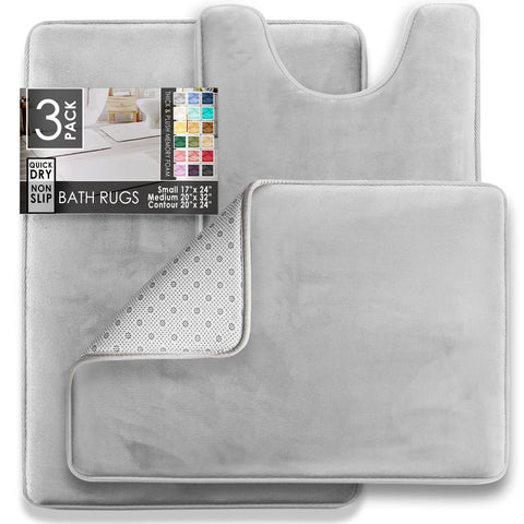 Clara Clark large bath rug 20x32 provides plush coverage for drying feet.