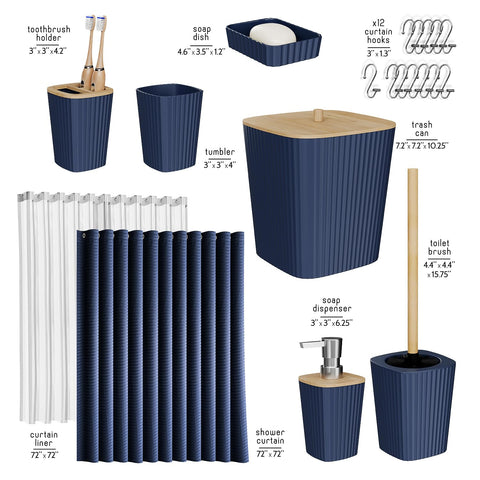 Clara Clark navy tumbler for quick rinses and coordinated counters.