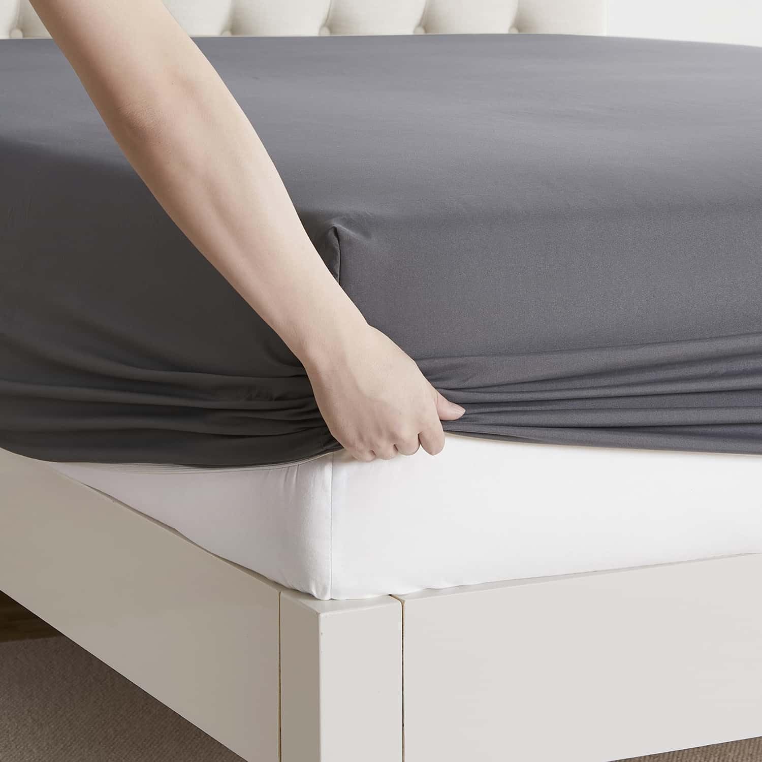 Clara Clark RV Queen fitted sheet 60x75 ensures secure low-profile fit