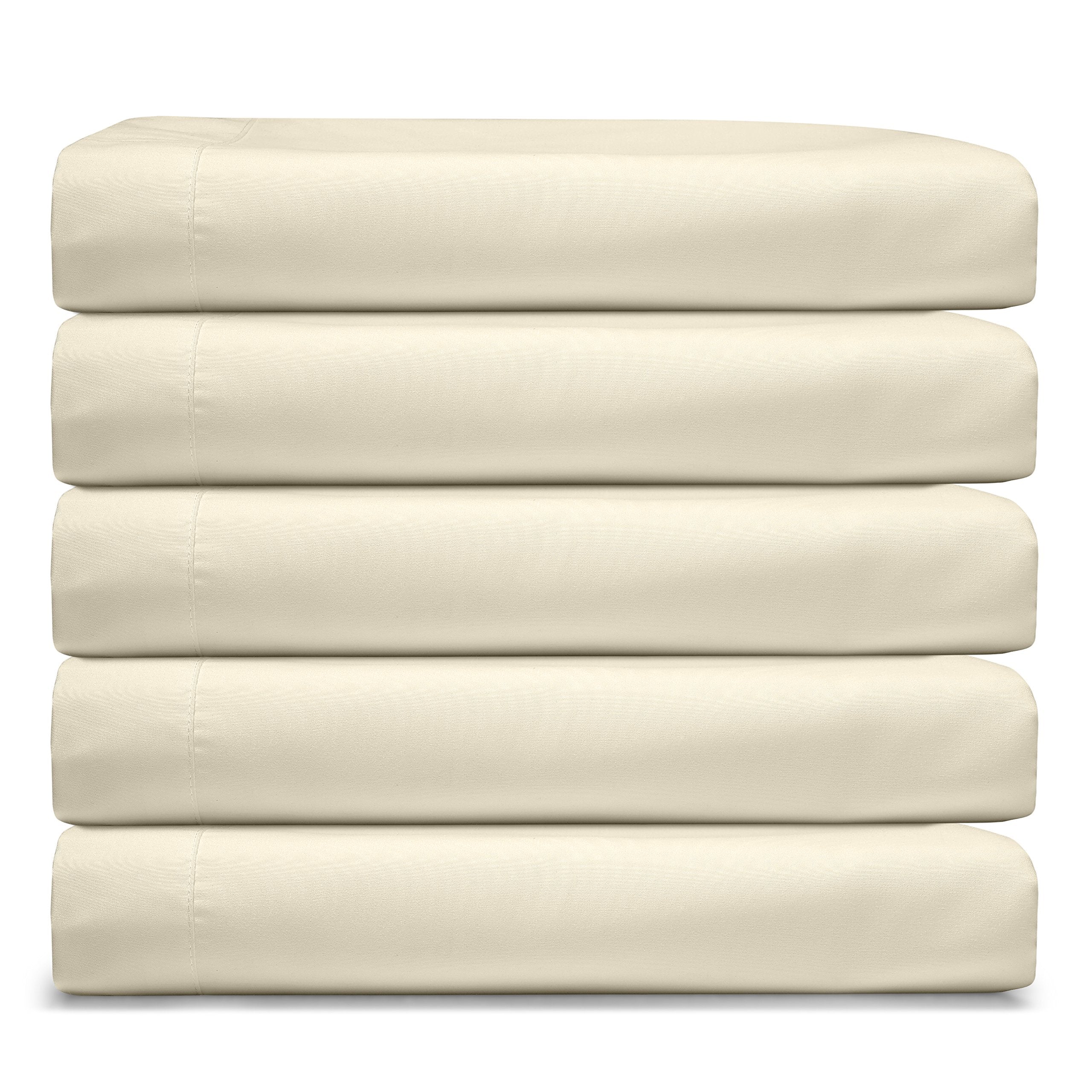 Beige Cream Clara Clark RV Queen sheets enhance cozy RV interiors.