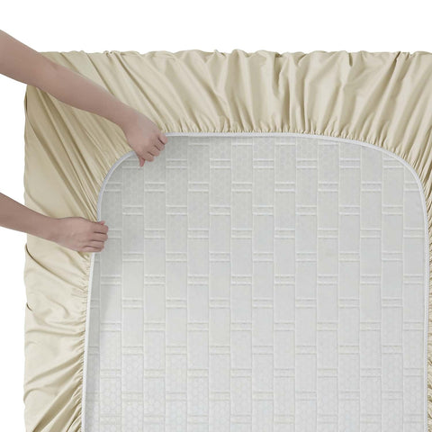 Clara Clark fabric detail highlighting durable, easy-care microfiber.