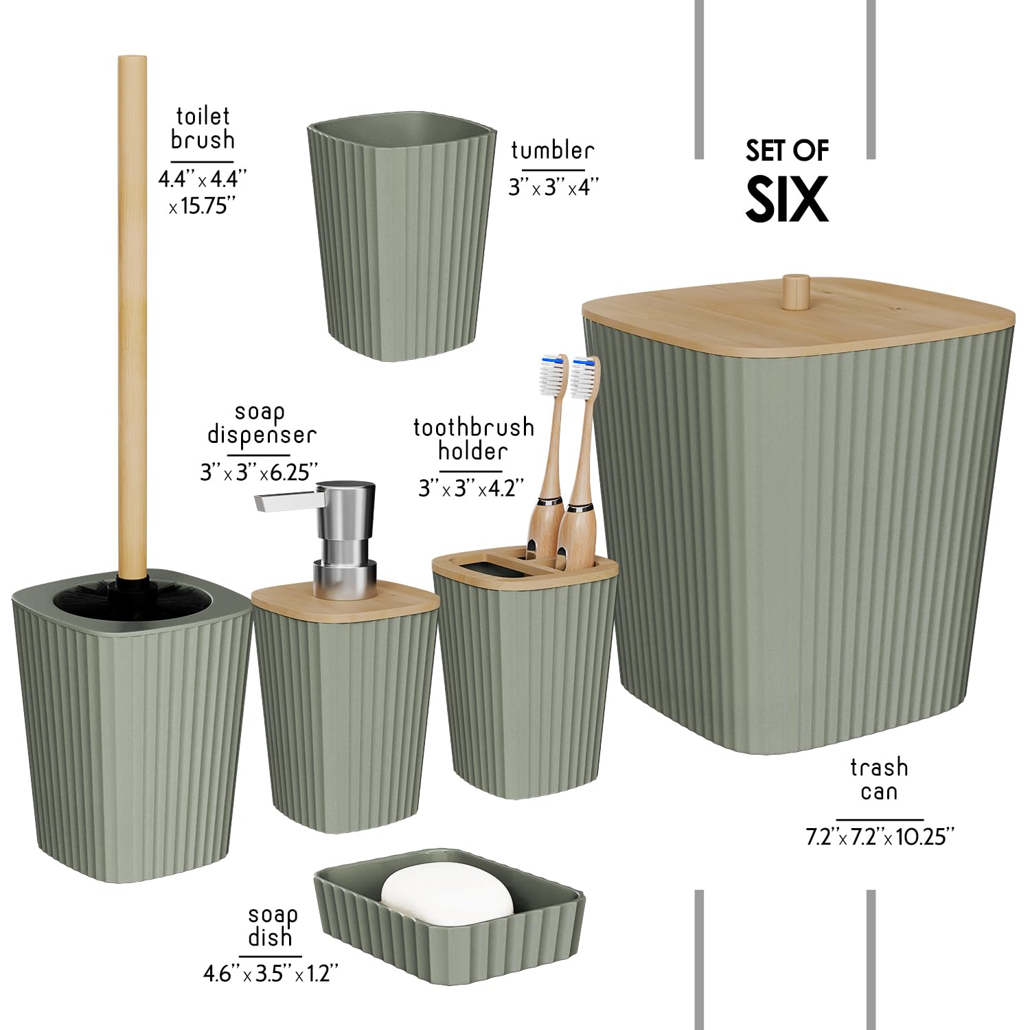 Clara Clark sage green tumbler adds color and convenient rinsing