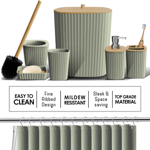 Clara Clark toothbrush holder and tumbler keep daily essentials organized.