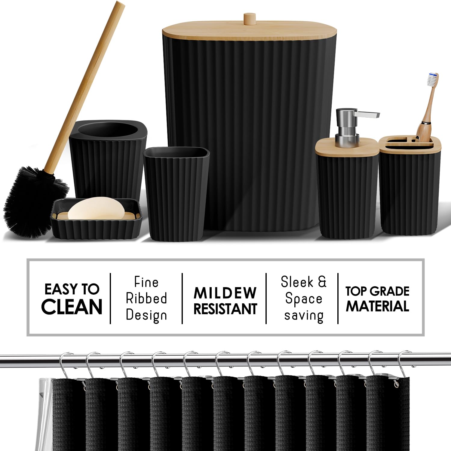 Clara Clark toothbrush holder organizes essentials in a coordinated style.