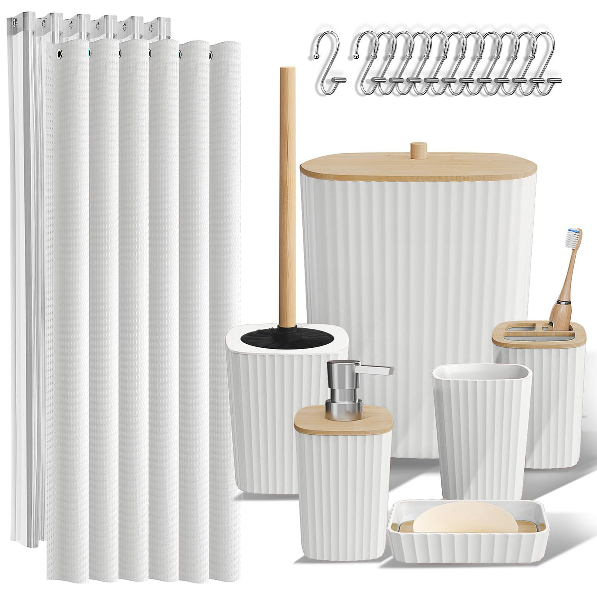 Clara Clark white toothbrush holder for a tidy sink area