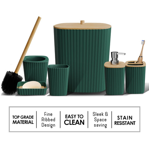 Clara Clark Hunter Green soap dish catches drips, preserving counters in style.