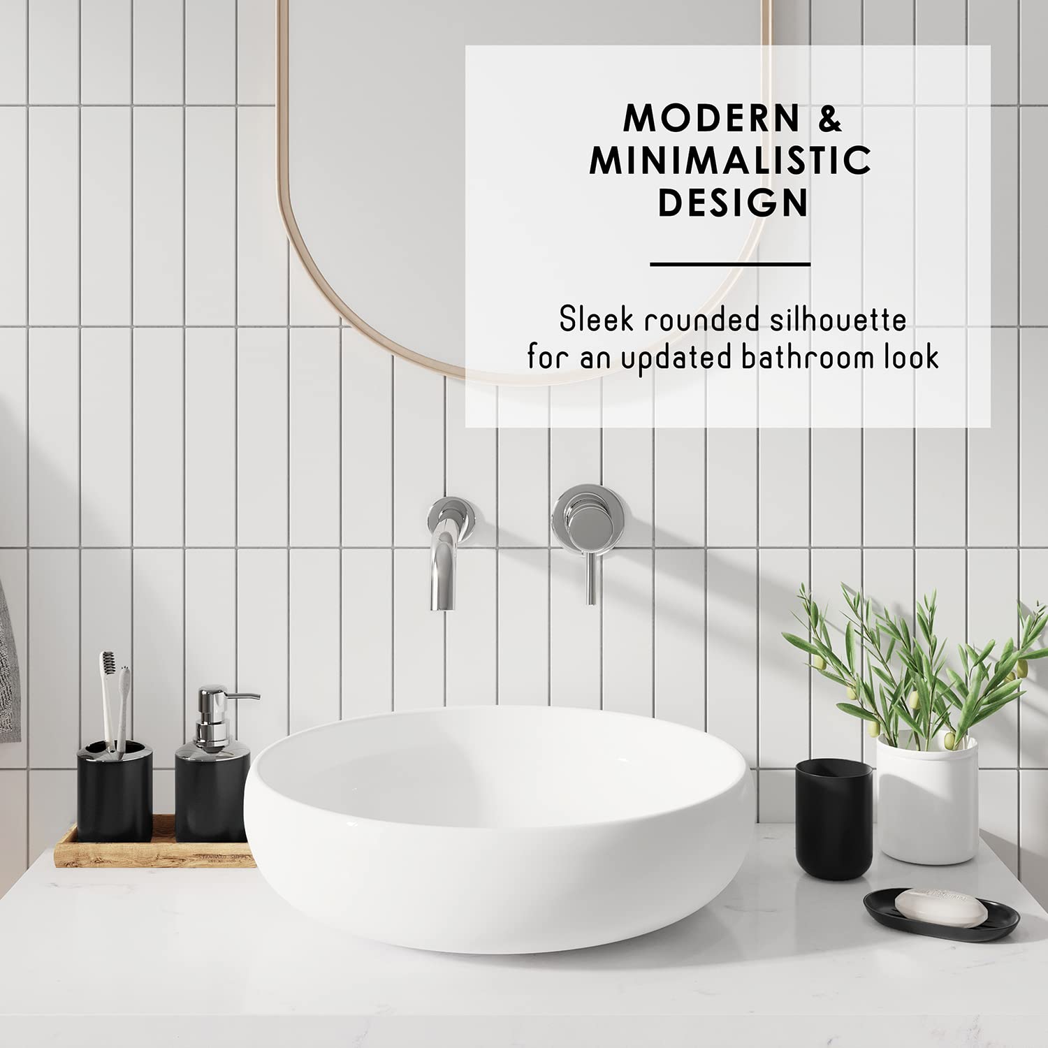 Clara Clark soap dispenser in matte black helps control soap usage.