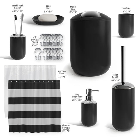 Clara Clark toothbrush holder in matte black keeps counters tidy.