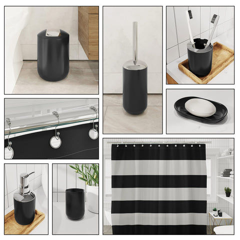 Clara Clark tumbler in matte black for rinsing and storage.